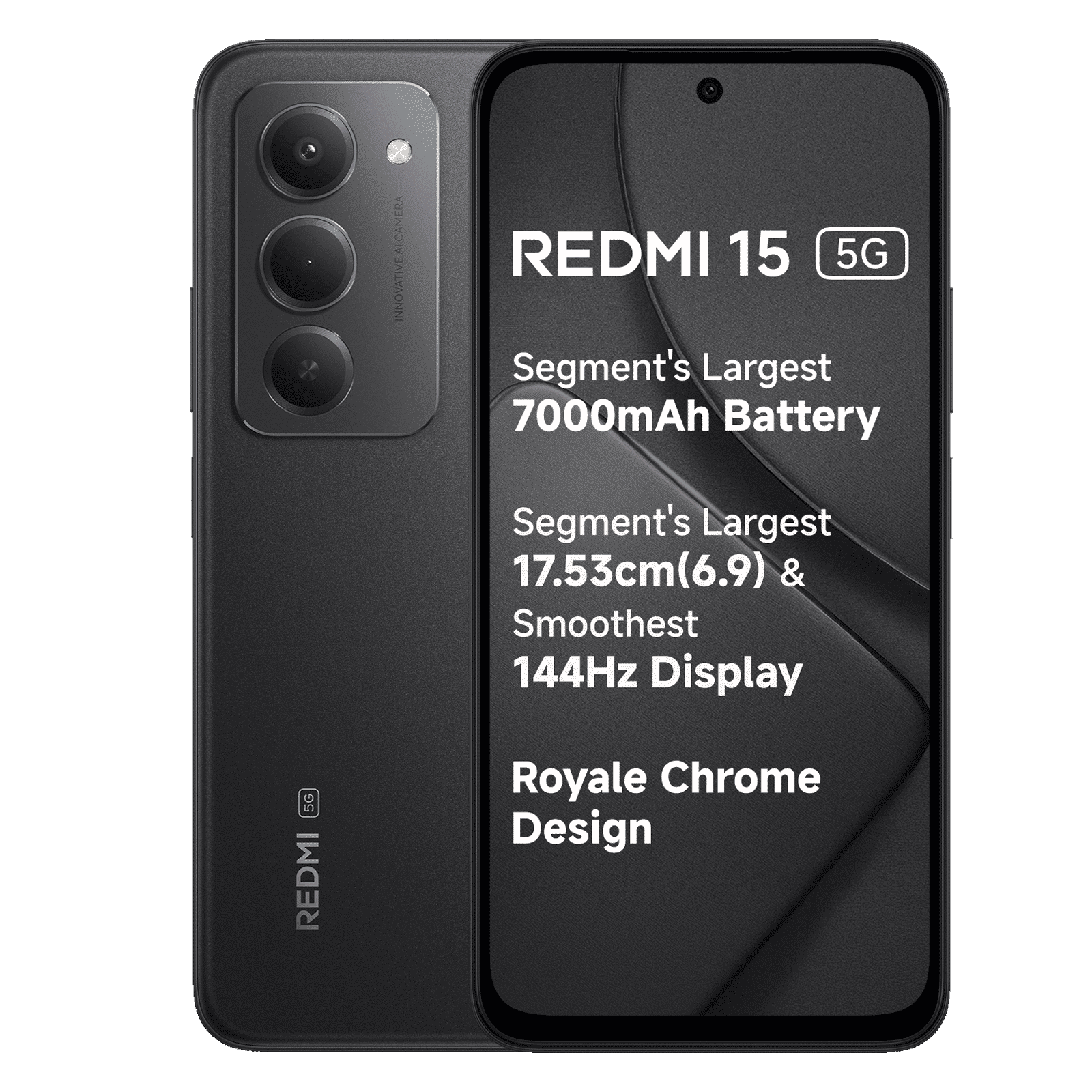 Buy Redmi 15 5G (8GB RAM, 256GB, Midnight Black) Online - Croma